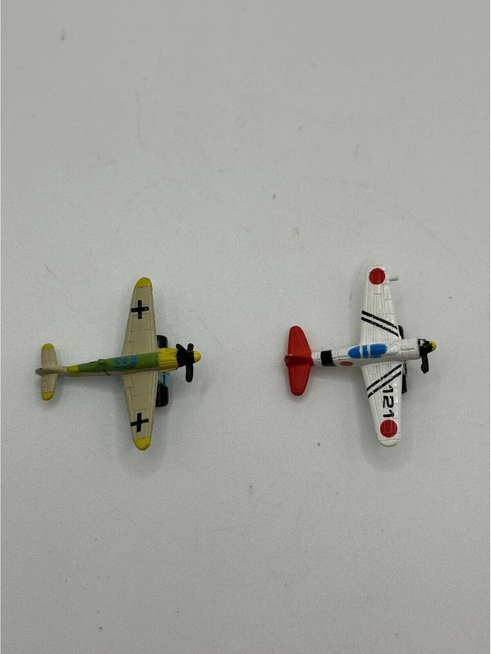 2 1987 Galoob Micro Machine Flighter Jets - Japanese A6M & Messerschmitt Bf-109